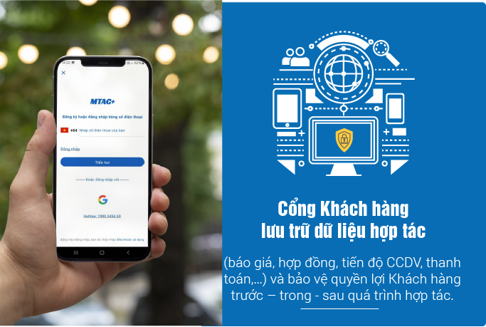 Cổng khách hàng ứng dụng quản lý môi trường MTAC+